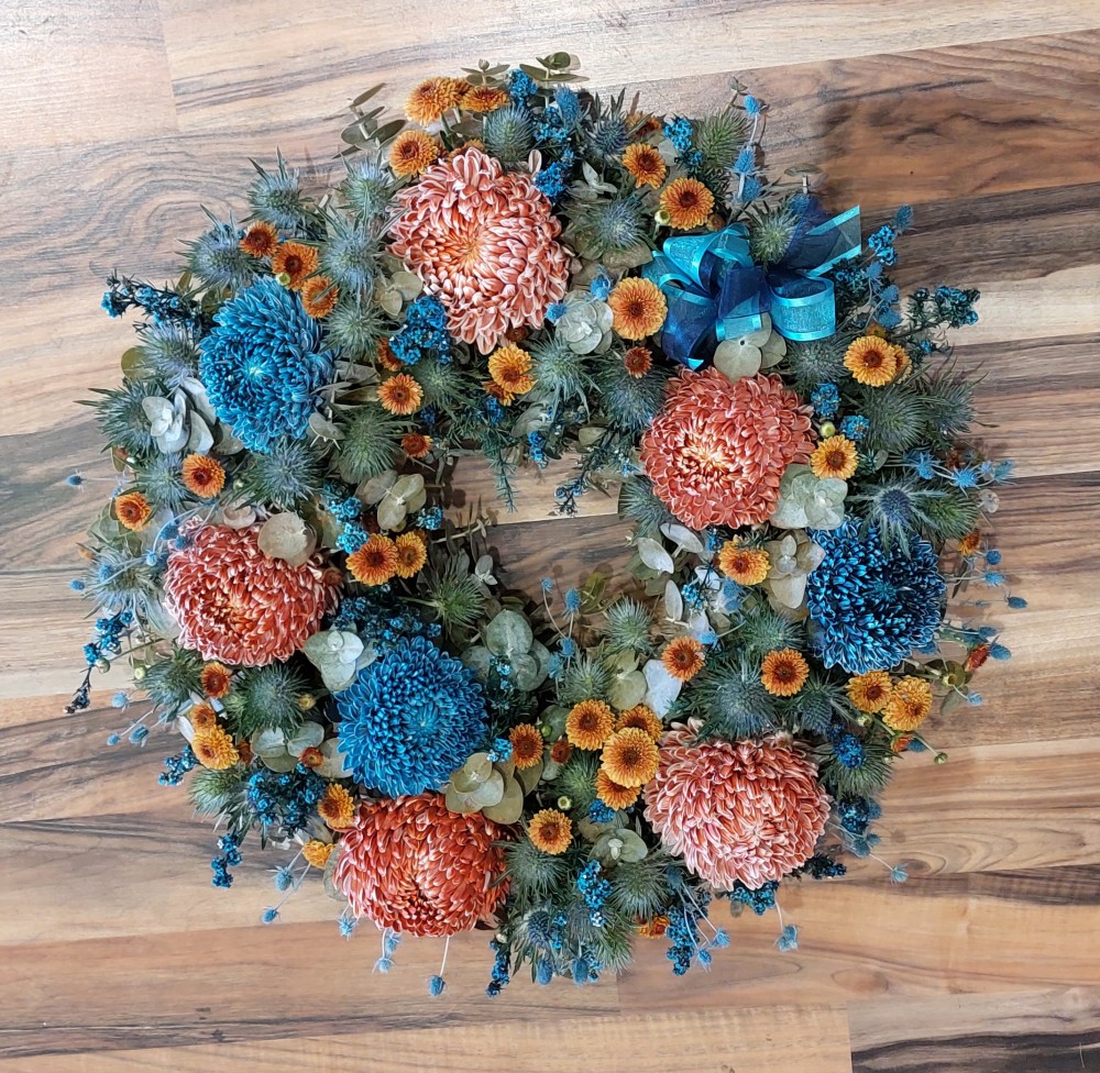 Blue & Brown Wreath
